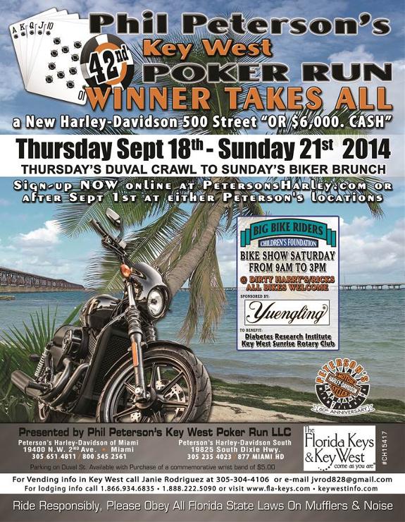 PHIL PETERSON’S KEY WEST POKER RUN, SOFLA’S BIGGEST BIKER PARTY OF THE