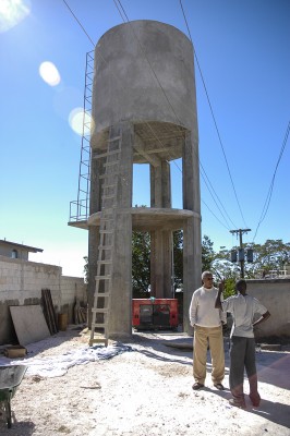 Newly constructed water tower and new generator