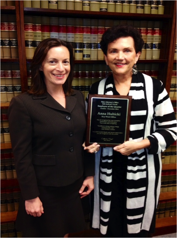 Congratulations to State Attorney’s Office Employee of the Quarter: Anna Hubicki