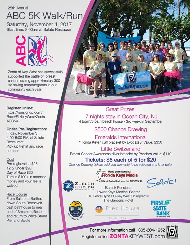 ZONTA ABC (Awaress of Brest Cancer) Race this Saturday