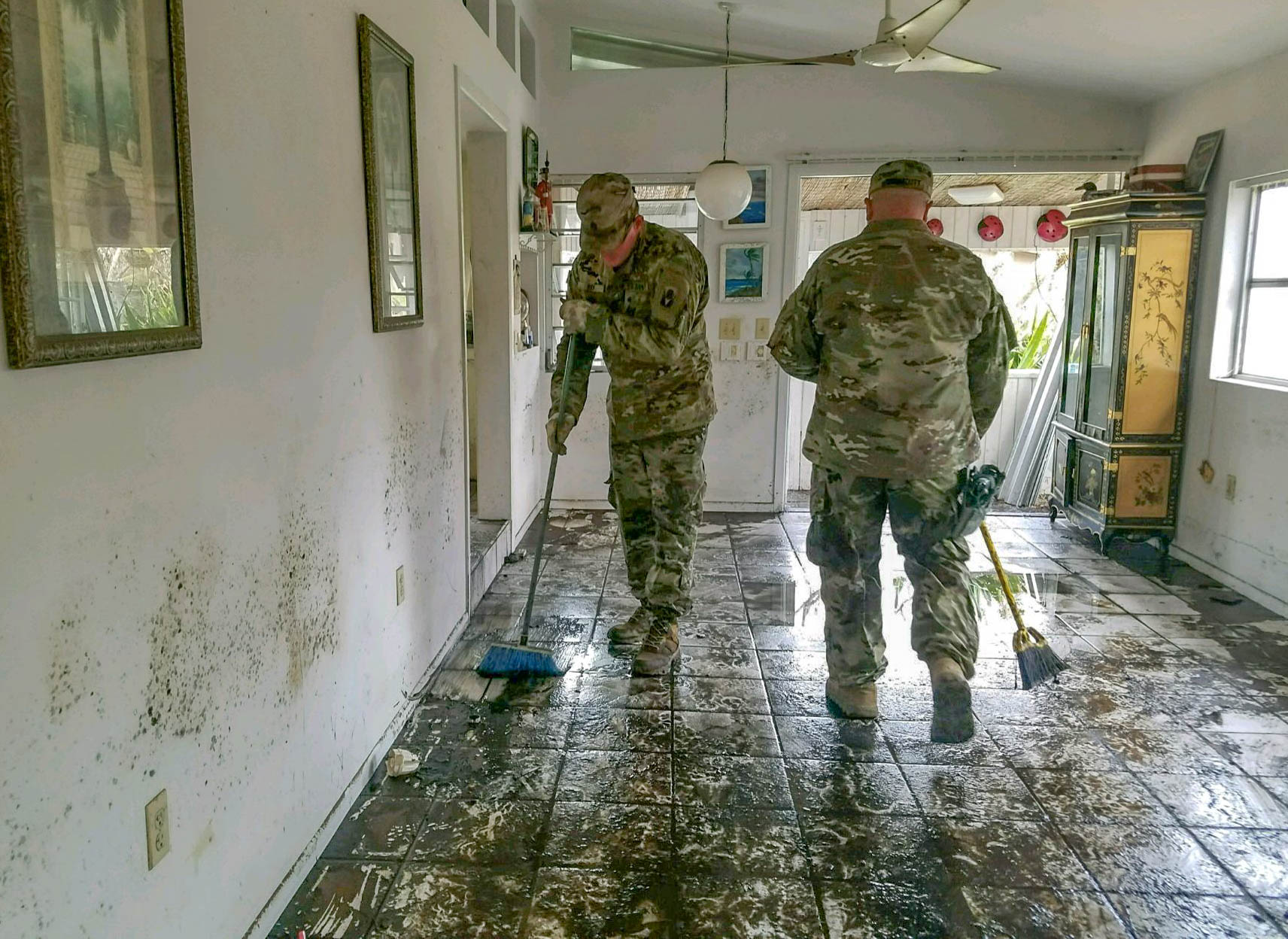 NATIONAL GUARD PARTNERS WITH MONROE COUNTY TO REMOVE INTERIOR STORM DAMAGE OF RESIDENTS’ PRIMARY HOMES