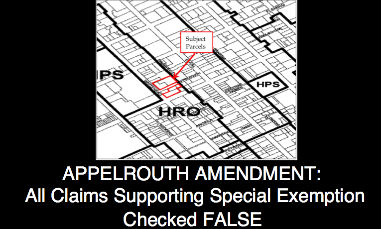 Appelrouth Amendment: All Claims Supporting Special Exemption Checked False