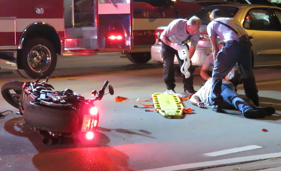 One Person Injured in Motorcycle Crash on N. Roosevelt [Video  News]