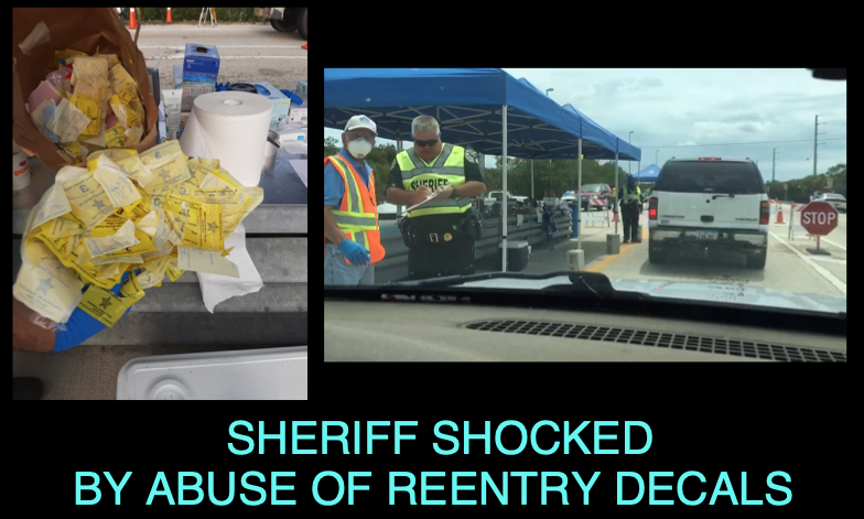 SHERIFF SHOCKED BY ABUSE OF HURRICANE REENTRY DECALS