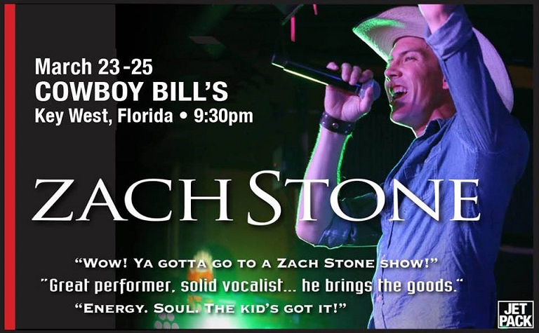 Zach Stone Appearing March 25 at Cowboy Bill’s