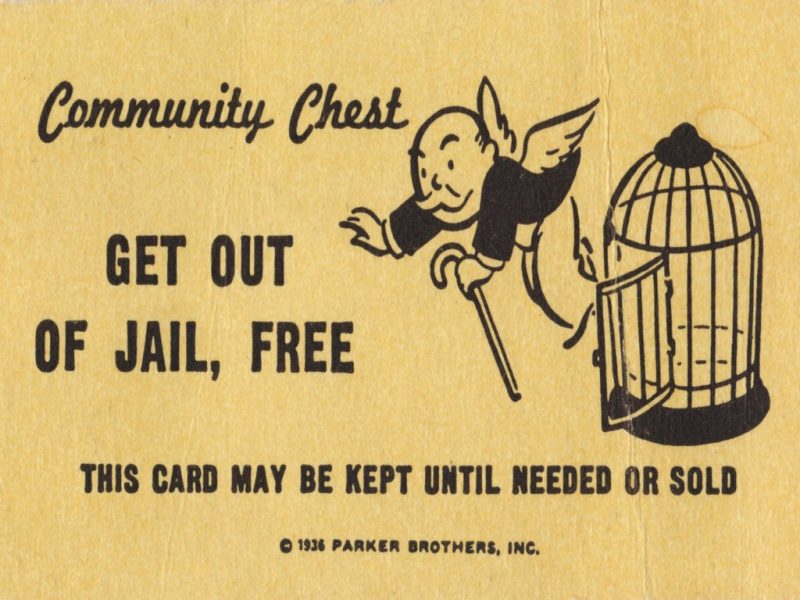 get out of jail free card monopoly