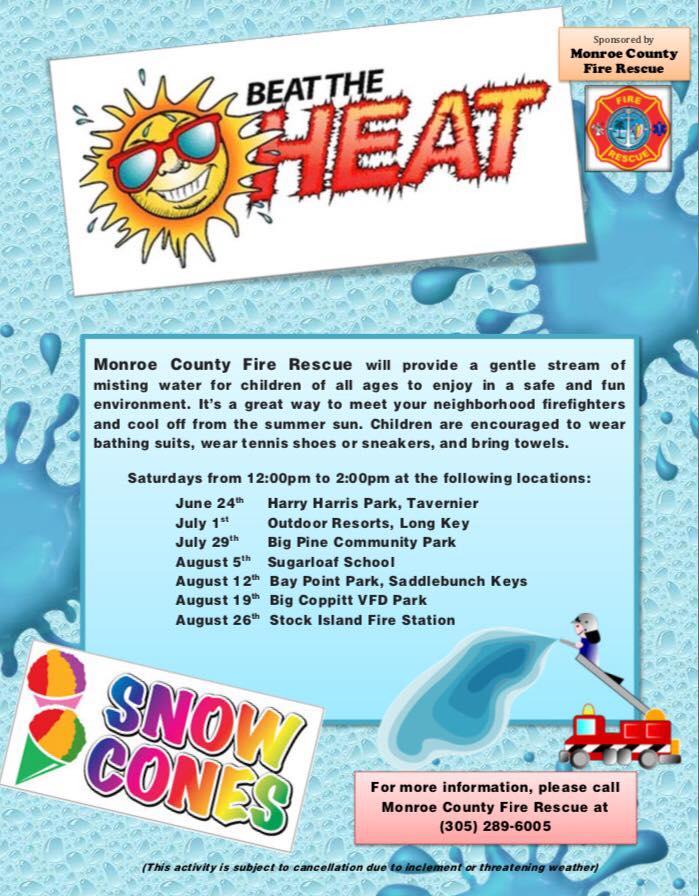 Monroe County Fire Rescue to Host ‘Beat the Heat’ Events for Children