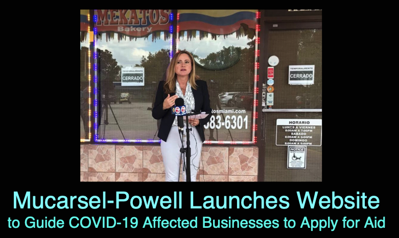 Mucarsel-Powell Launches Website to Guide COVID-19 Affected Businesses to Apply for Aid