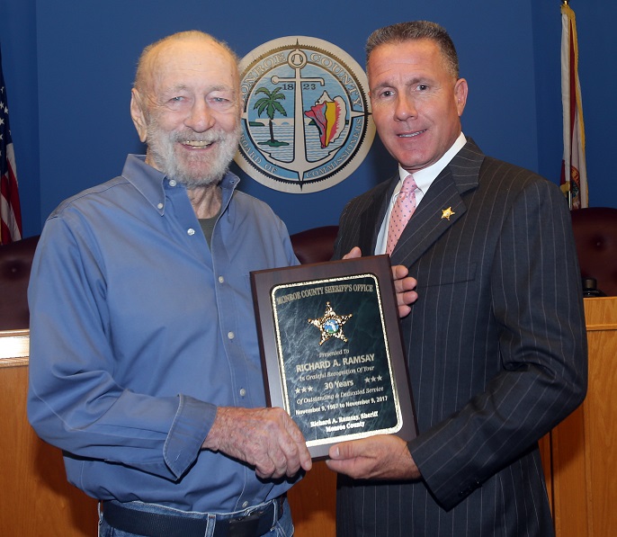 Sheriff Receives Recognition for 30 Years of Service