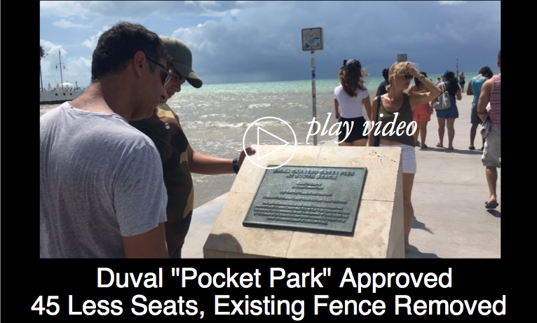 Duval “Pocket Park” Plan Approved with 45 Less Seats and Existing Fence Removed